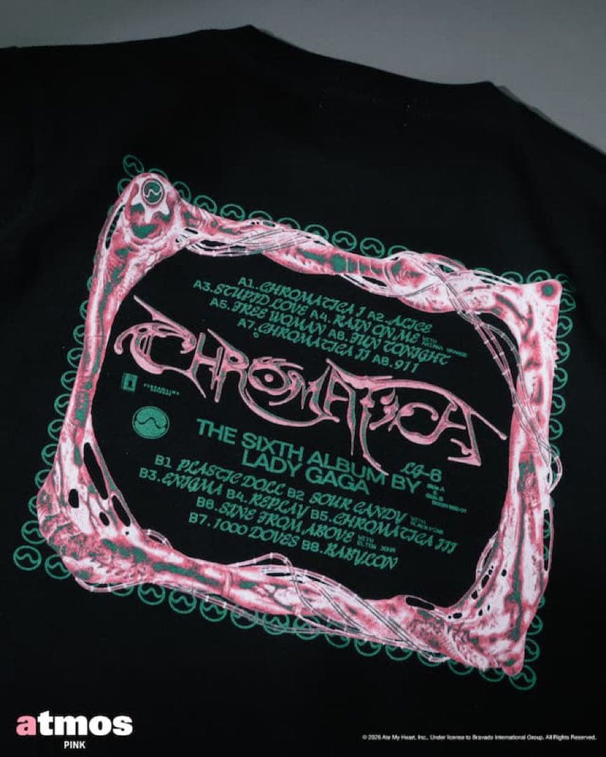 レア✨レディーガガ atmos pink 公式Tシャツ2026　Lサイズ
