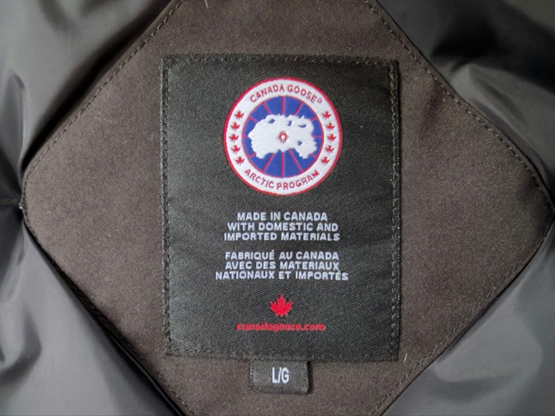 美品 カナダグース ジャスパー パーカー ブラック コヨーテファー L