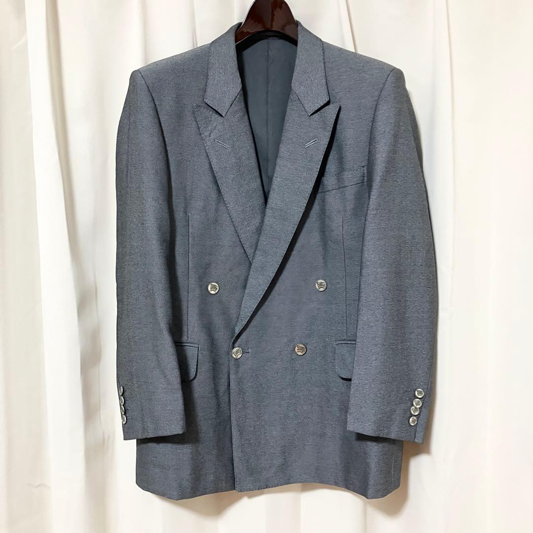 バーバリー 銀ボタン タスマニアウール ダブル セットアップ スーツ A5