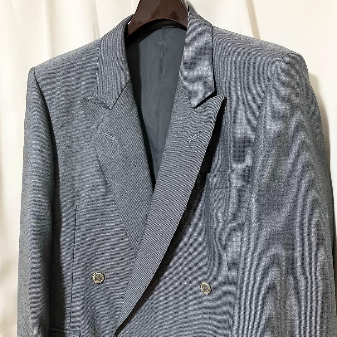 バーバリー 銀ボタン タスマニアウール ダブル セットアップ スーツ A5