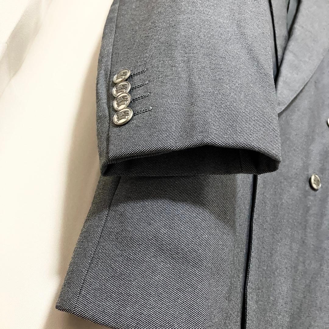 バーバリー 銀ボタン タスマニアウール ダブル セットアップ スーツ A5
