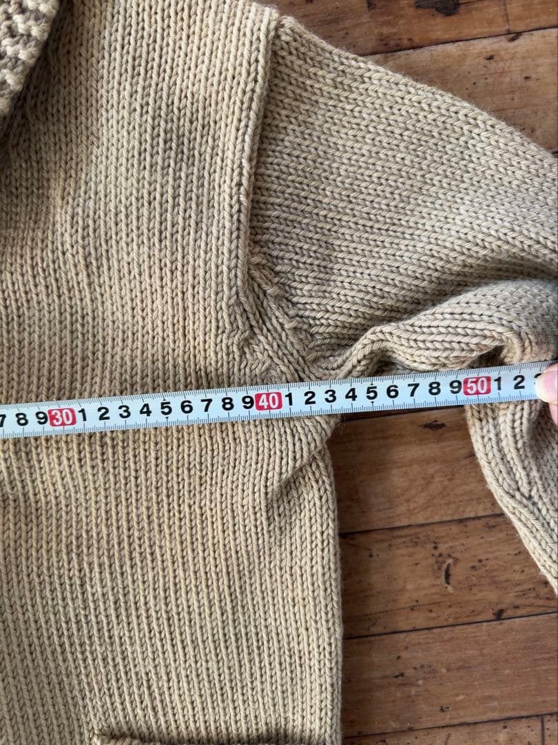 visvim ストライプ ピースマーク ショールカラー　カーディガン