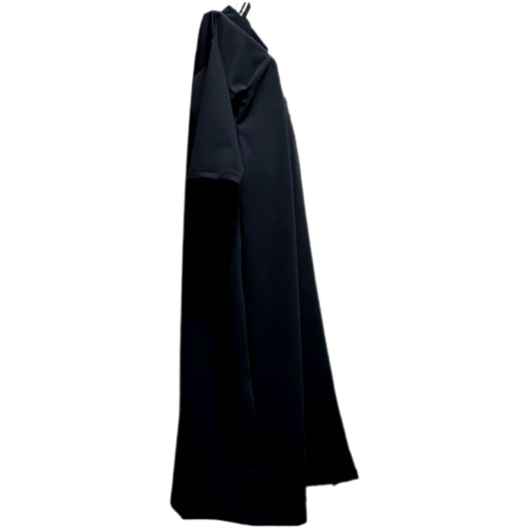 振袖　着物リメイク　ドレス　黒×花籠と牡丹や菊　和柄　ワンピース　ハンドメイド