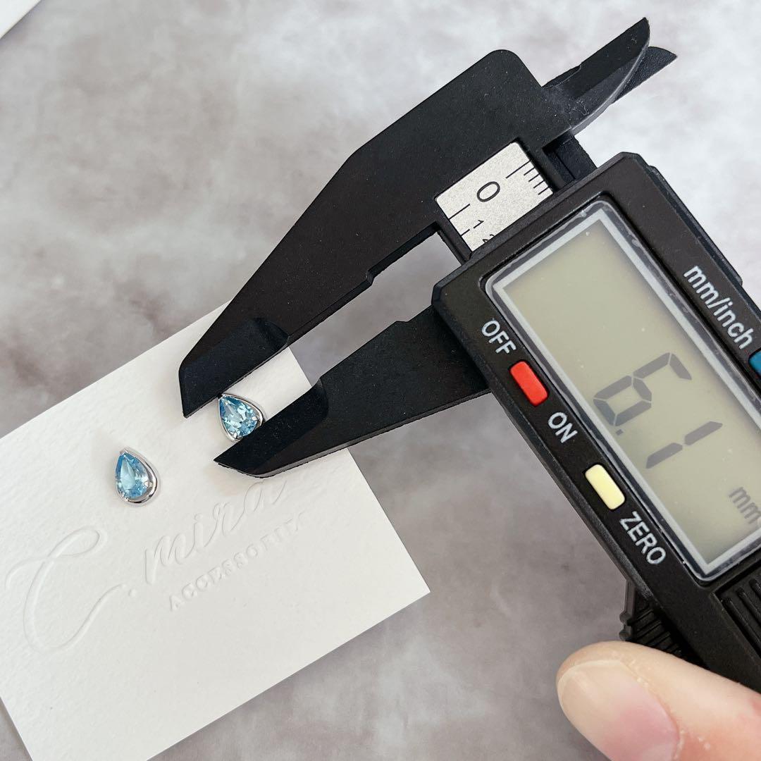 【ボン娘様ご依頼分】 片方売りハート ブルートパーズしずく