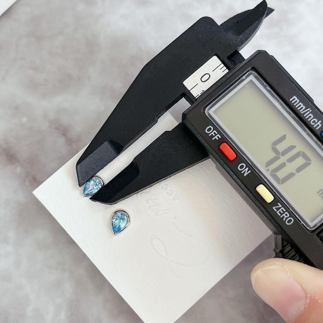 【ボン娘様ご依頼分】 片方売りハート ブルートパーズしずく