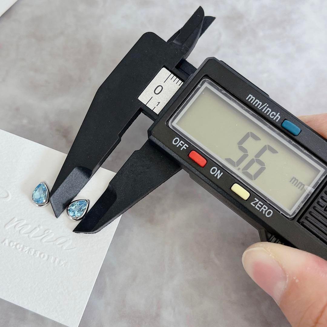 【ボン娘様ご依頼分】 片方売りハート ブルートパーズしずく