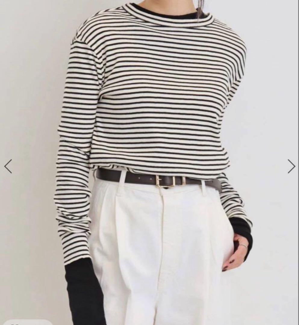 アパルトモンBORDER RIB LONGSLEEVE T-SHIRT