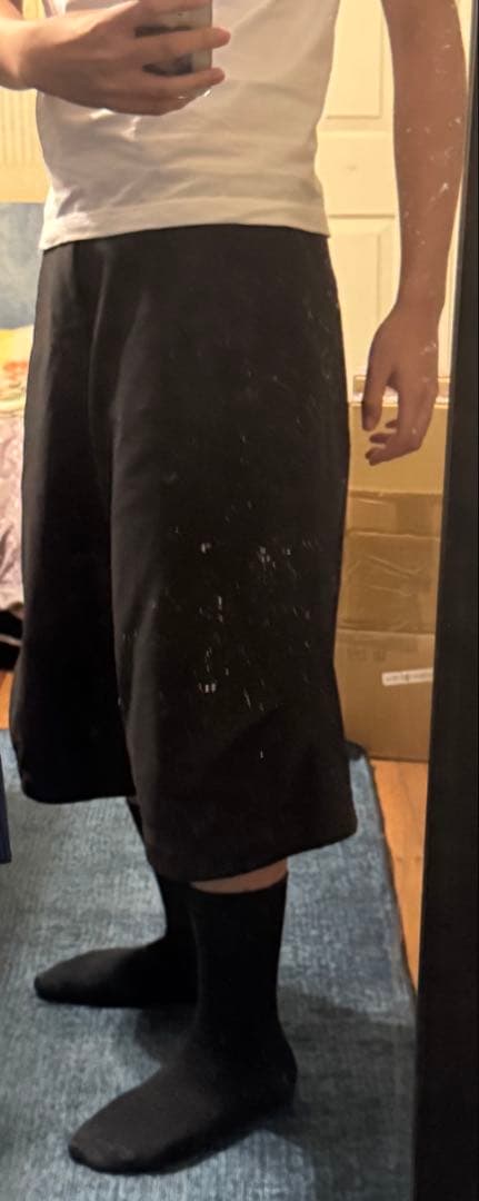 パンツ ryaw inno wide shorts BLACK 1