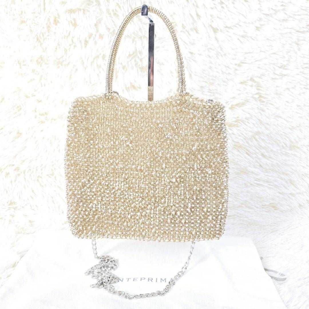 美品✨アンテプリマ スクエア ミディアム シルバー ゴールド