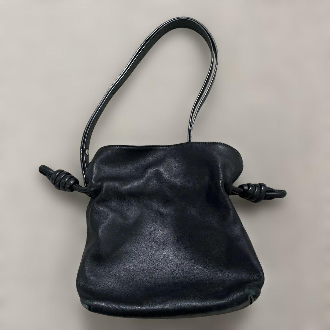 LOEWE フラメンコノットレザーショルダーバッグブラック　スモール