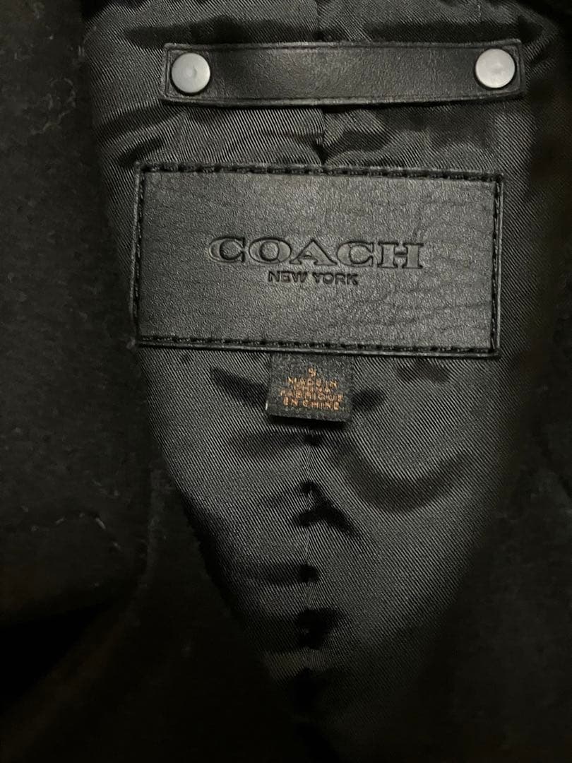 値下げコーチ黒　Pコート