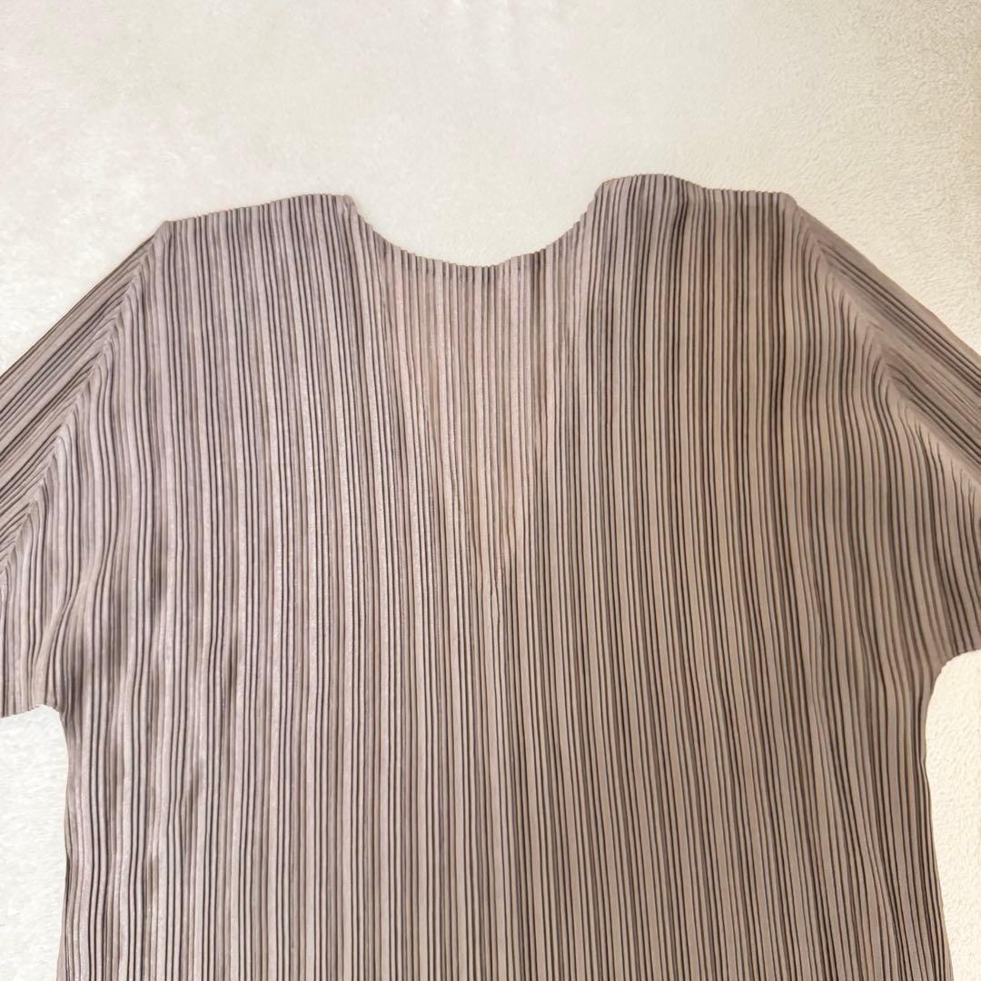 極美品✨PLEATS PLEASE プリーツ　Vネック　ブラウン　トップス