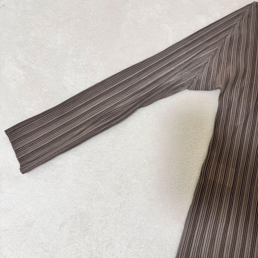 極美品✨PLEATS PLEASE プリーツ　Vネック　ブラウン　トップス