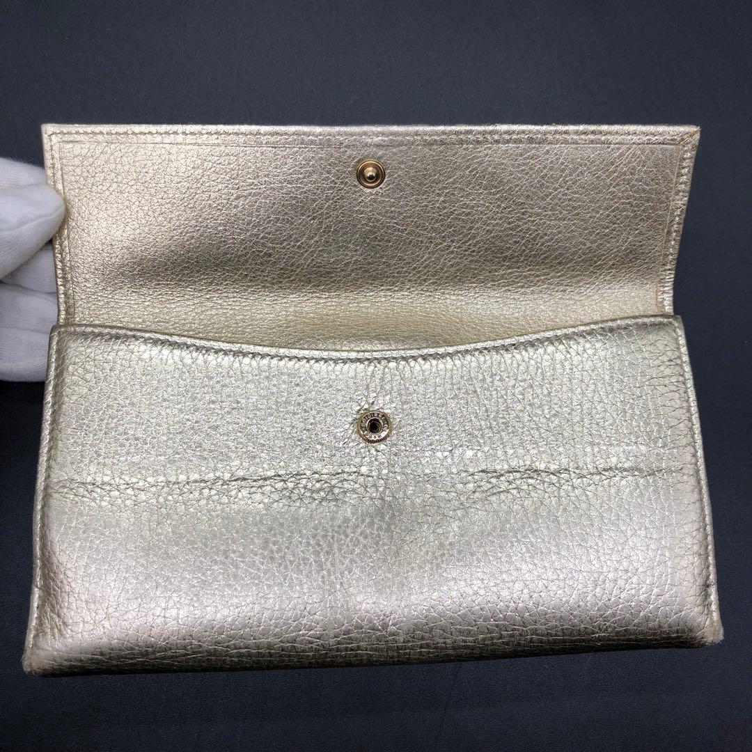 TIFFANY&Co. ティファニー 長財布 二つ折り レザー ゴールド