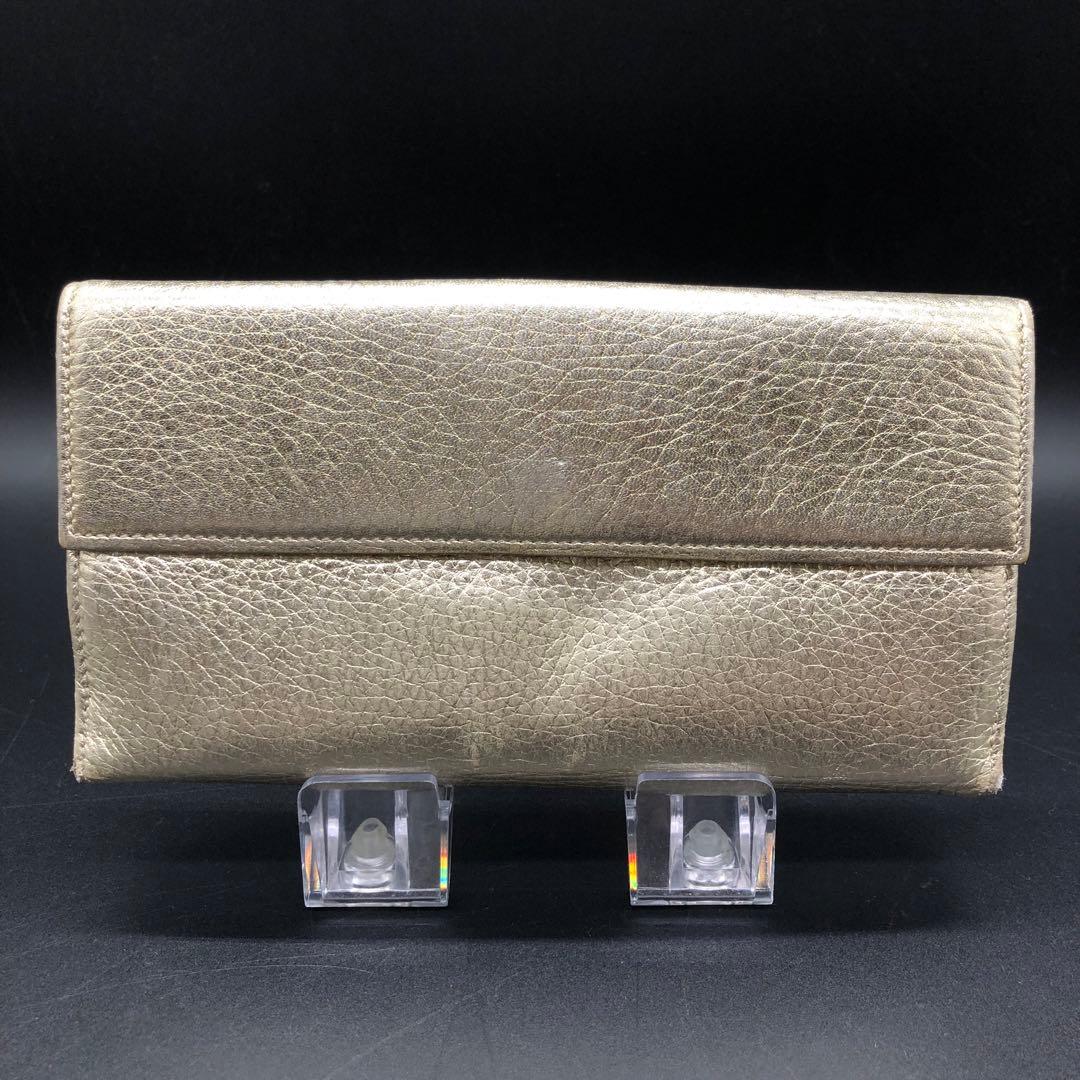 TIFFANY&Co. ティファニー 長財布 二つ折り レザー ゴールド