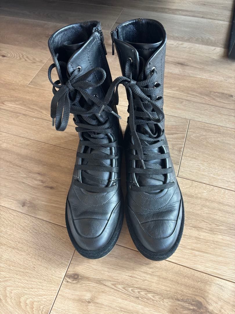 MaxMara ブラック レースアップブーツ