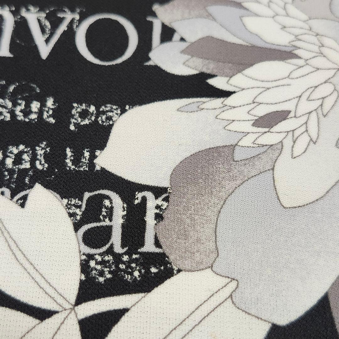 レオナールスポーツ　長袖チュニック　七分袖　花柄　ロゴ　大きいサイズ42