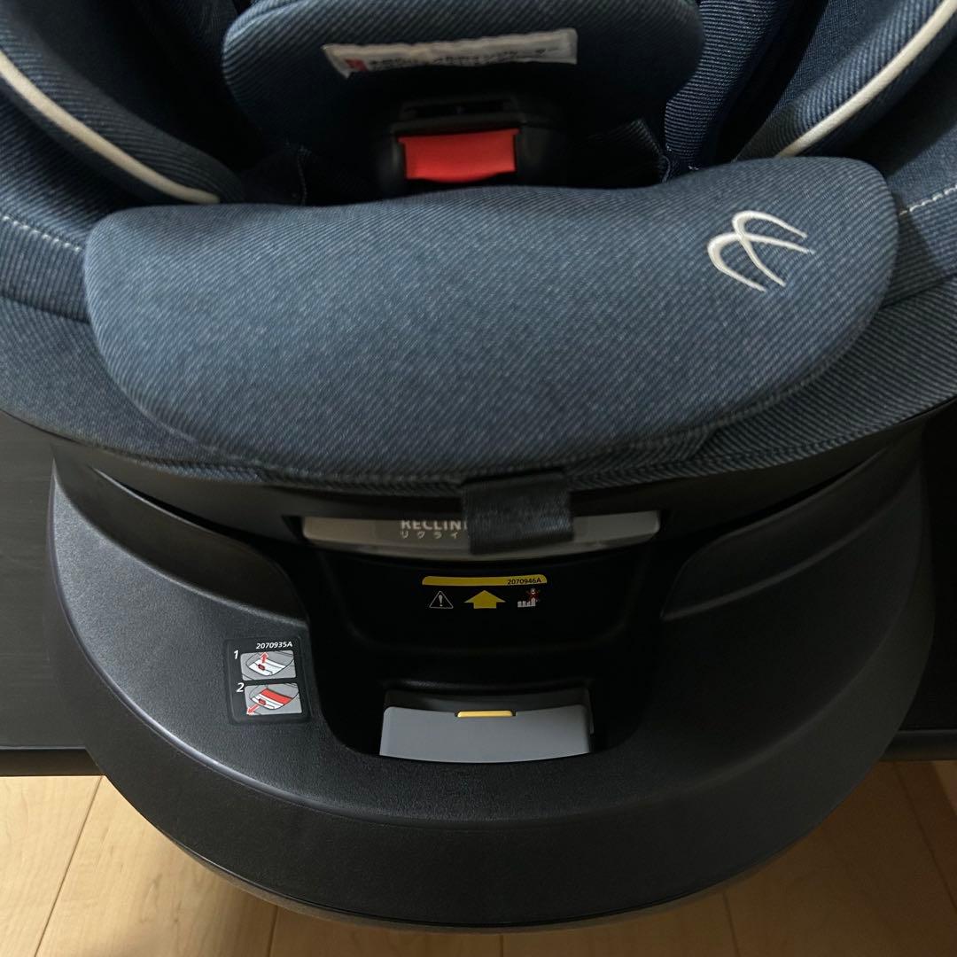 エールベベ クルット6i プレミアムエアリー デニムブルー チャイルドシート