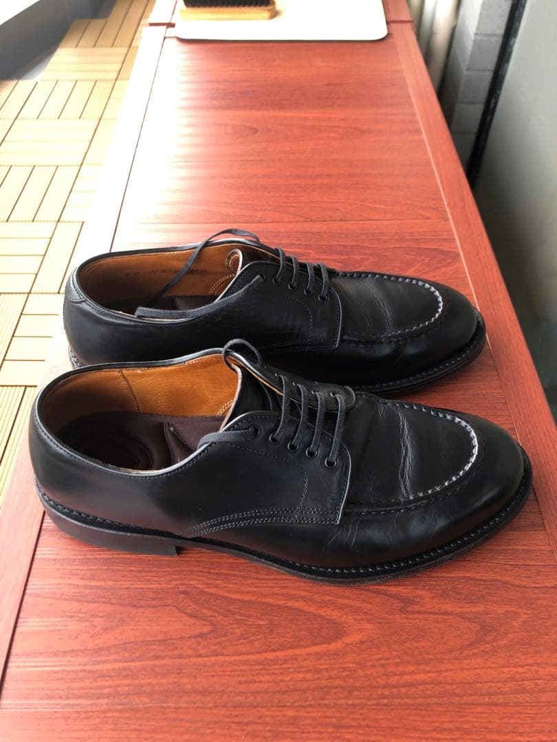 wheel robe US9D 黒 レザー モカシン シューズ