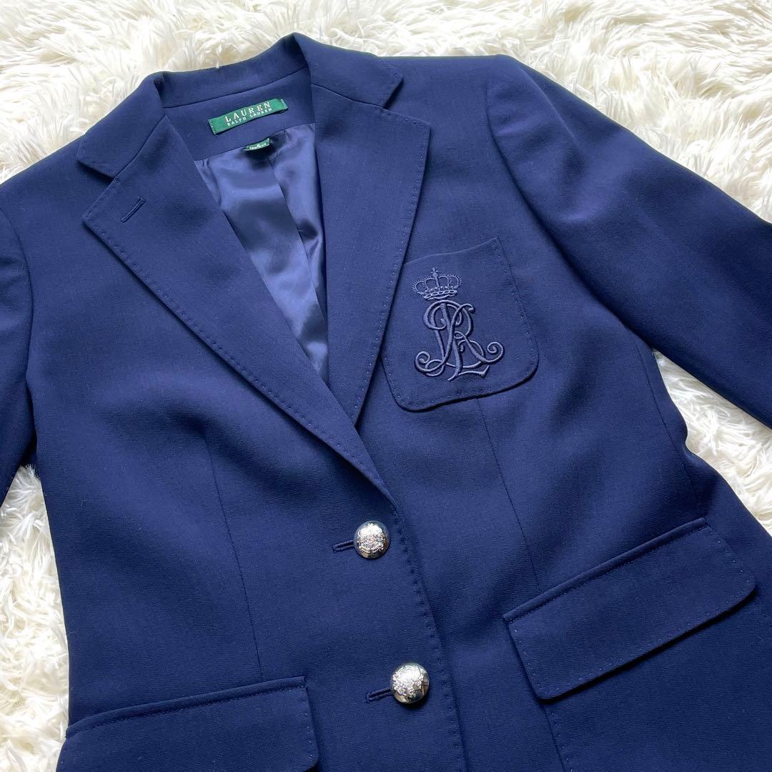 ローレン ラルフローレン 紺ブレ 銀ボタン 刺繍 150〜160 卒業式