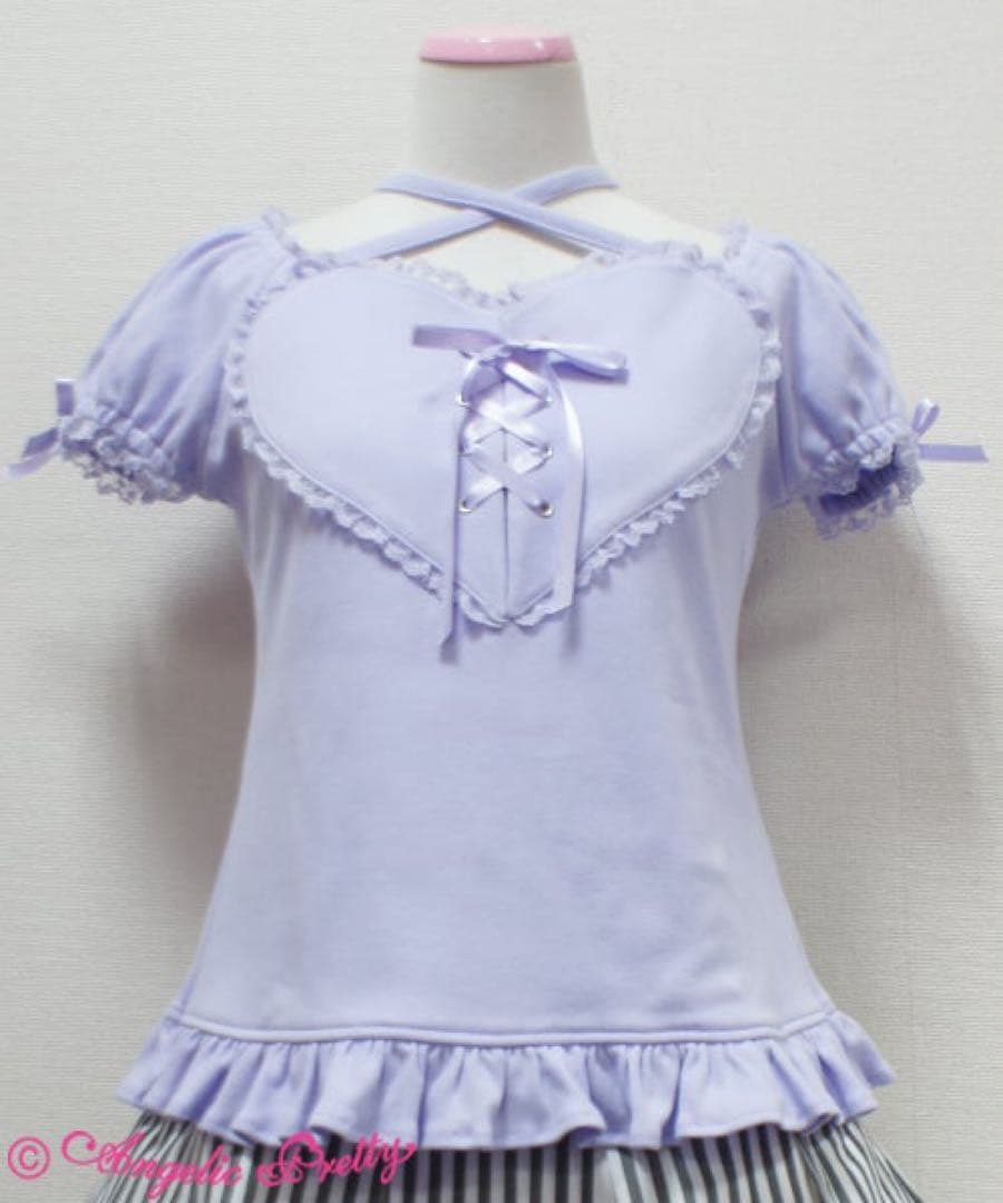 angelic pretty Love meハートカットソー　ラベンダー