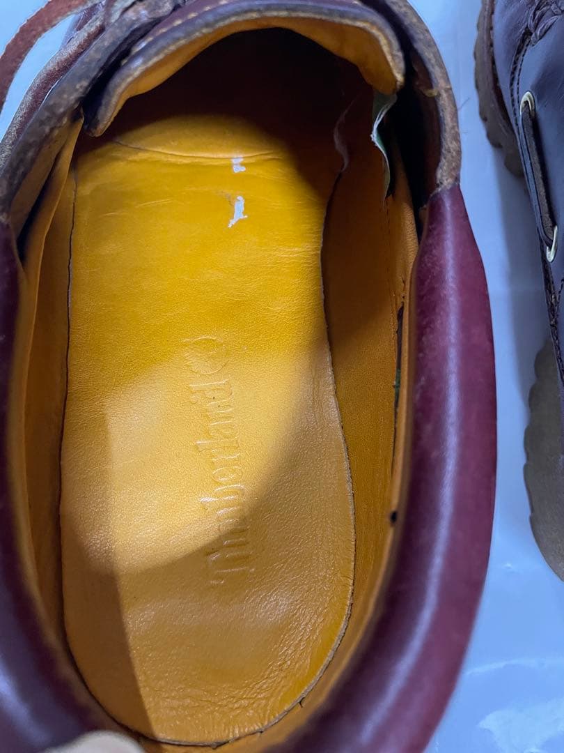 ティンバーランド バーガンディ レザー モカシン デッキシューズ26.5㎝