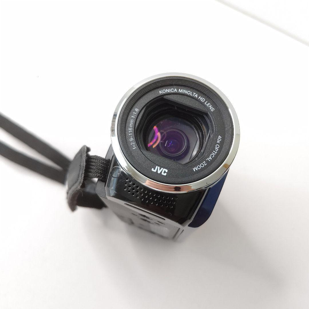 美品　JVCケンウッド　ビデオカメラ　エブリオ　光学40倍ズーム　フルHD