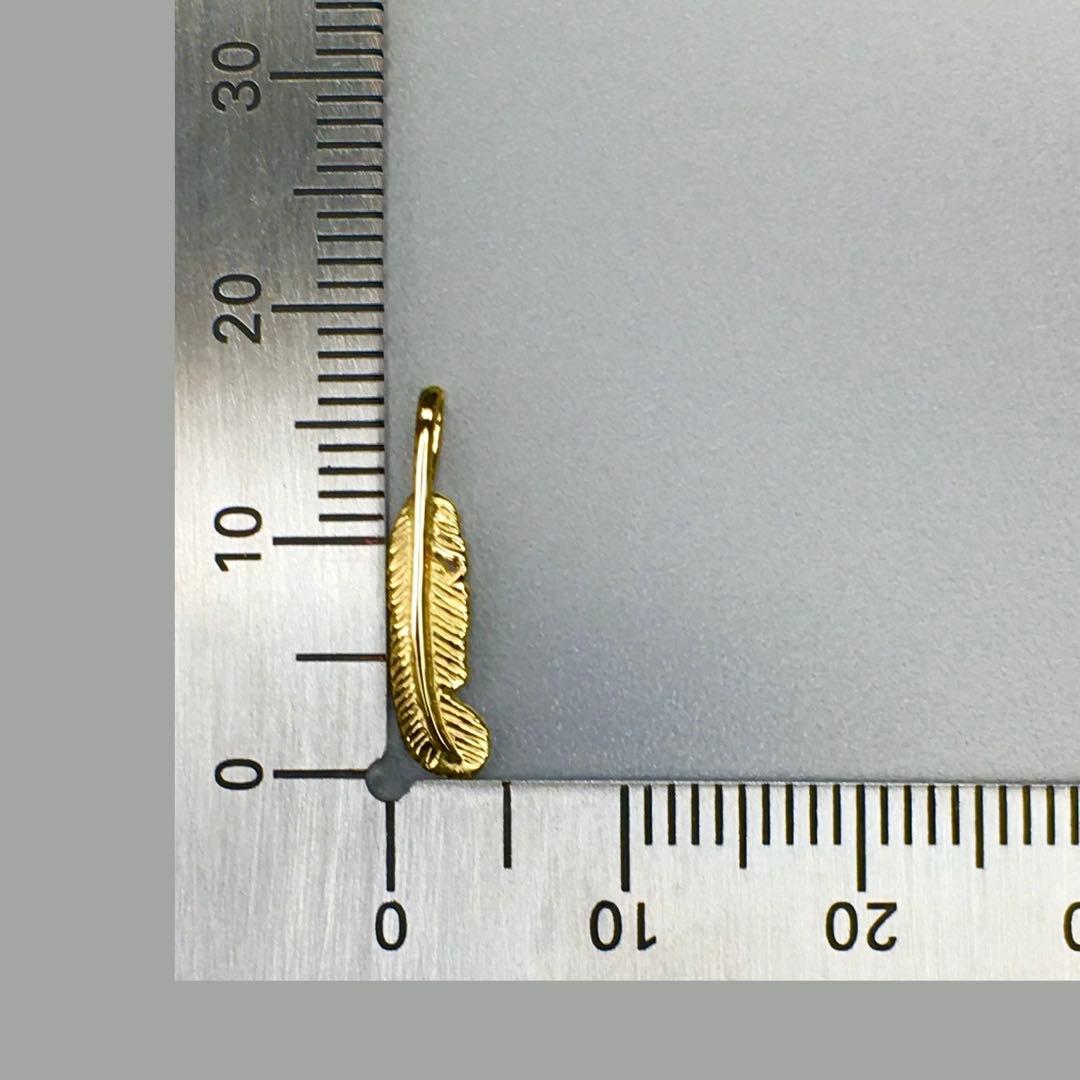 K18 フェザー《SS》 右曲がり ネックレス 18金 地金物