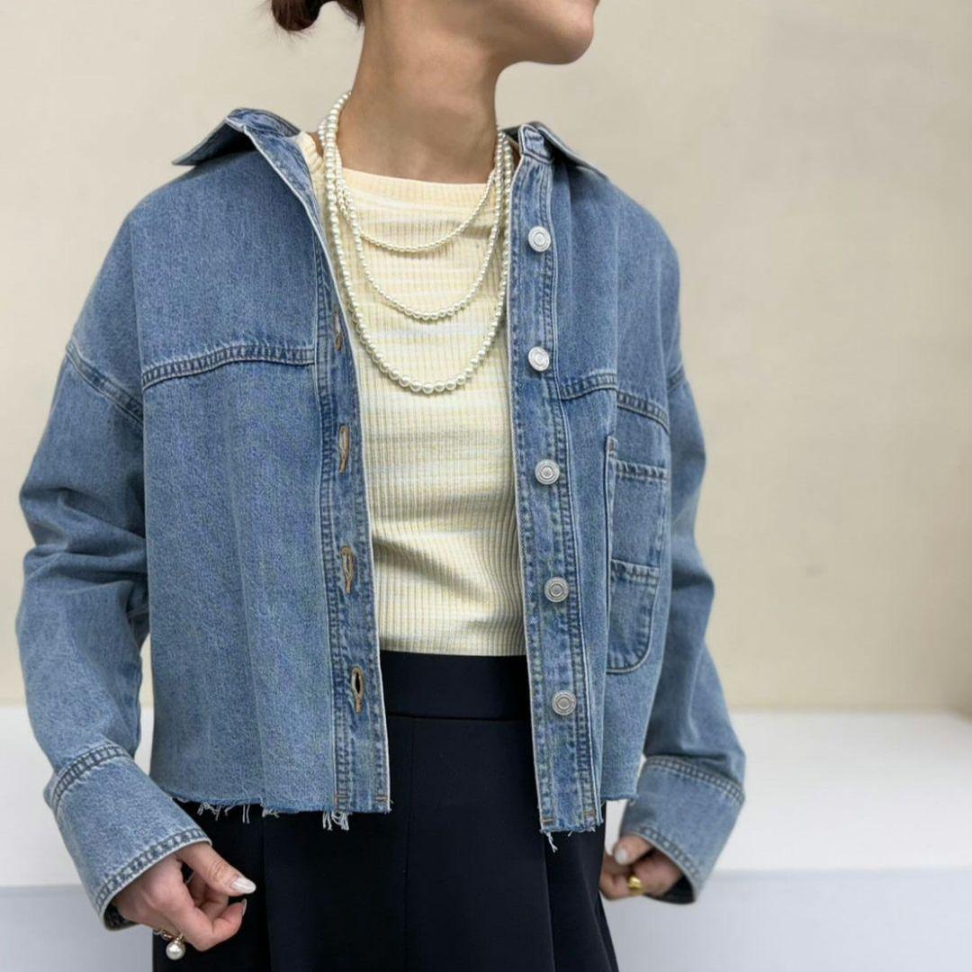 新品タグ付 2026新作 カフネ デニム シャツ ジャケット Mサイズ Mal.