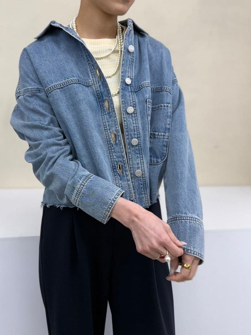 新品タグ付 2026新作 カフネ デニム シャツ ジャケット Mサイズ Mal.