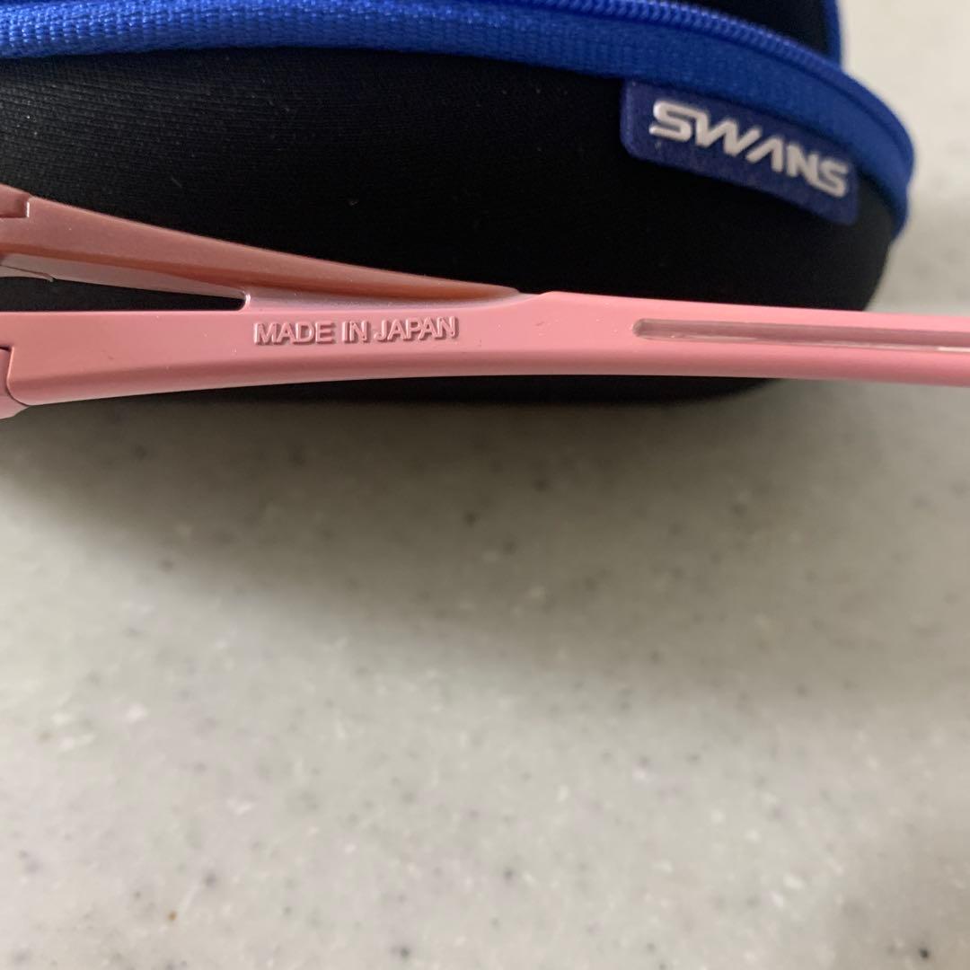 マラソン　SWANS ピンク サングラス ケース付き