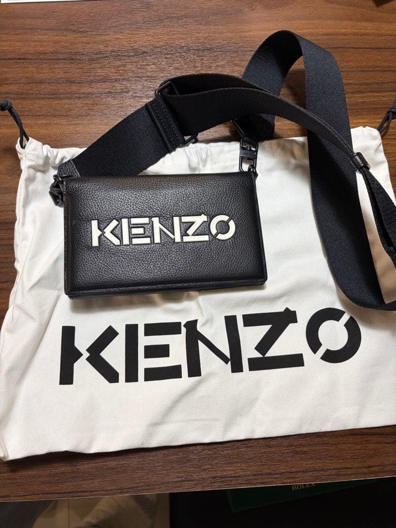 【最終値下】　美品 KENZO ショルダーバッグ　ブラック