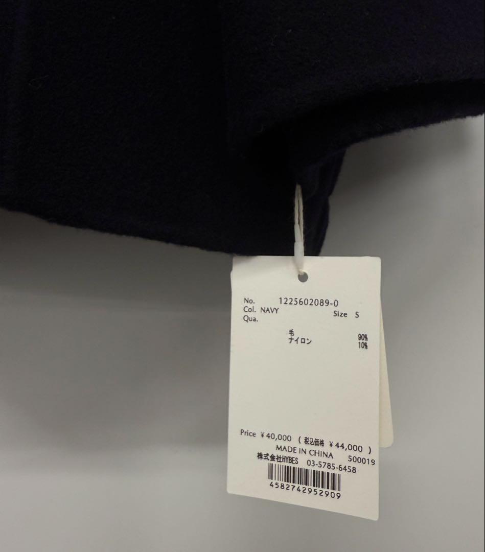 ETRE TOKYO メルトンスタンドネックリバーブルゾン Navy Sサイズ