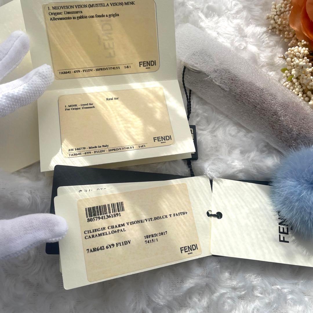 お値下げ✨極美品 未使用FENDI ファンーバッグチャーム チェリー フェンディ