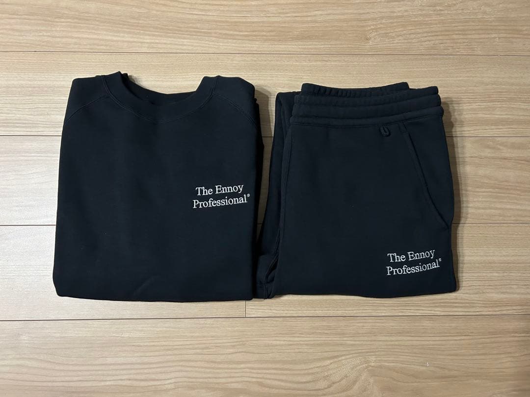 ennoy エンノイ スウェット セットアップ L ブラック