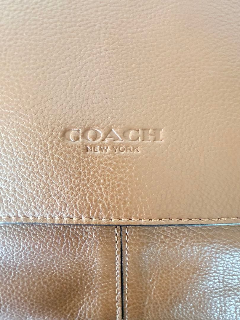 COACH コーチ ショルダーバッグ レザー ブラウン メッセンジャー 大容量
