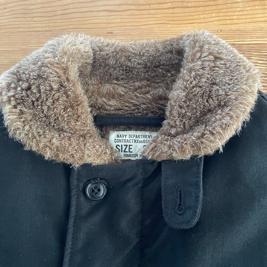 ヒューストン N-1デッキジャケット ブラック SIZE36 美品