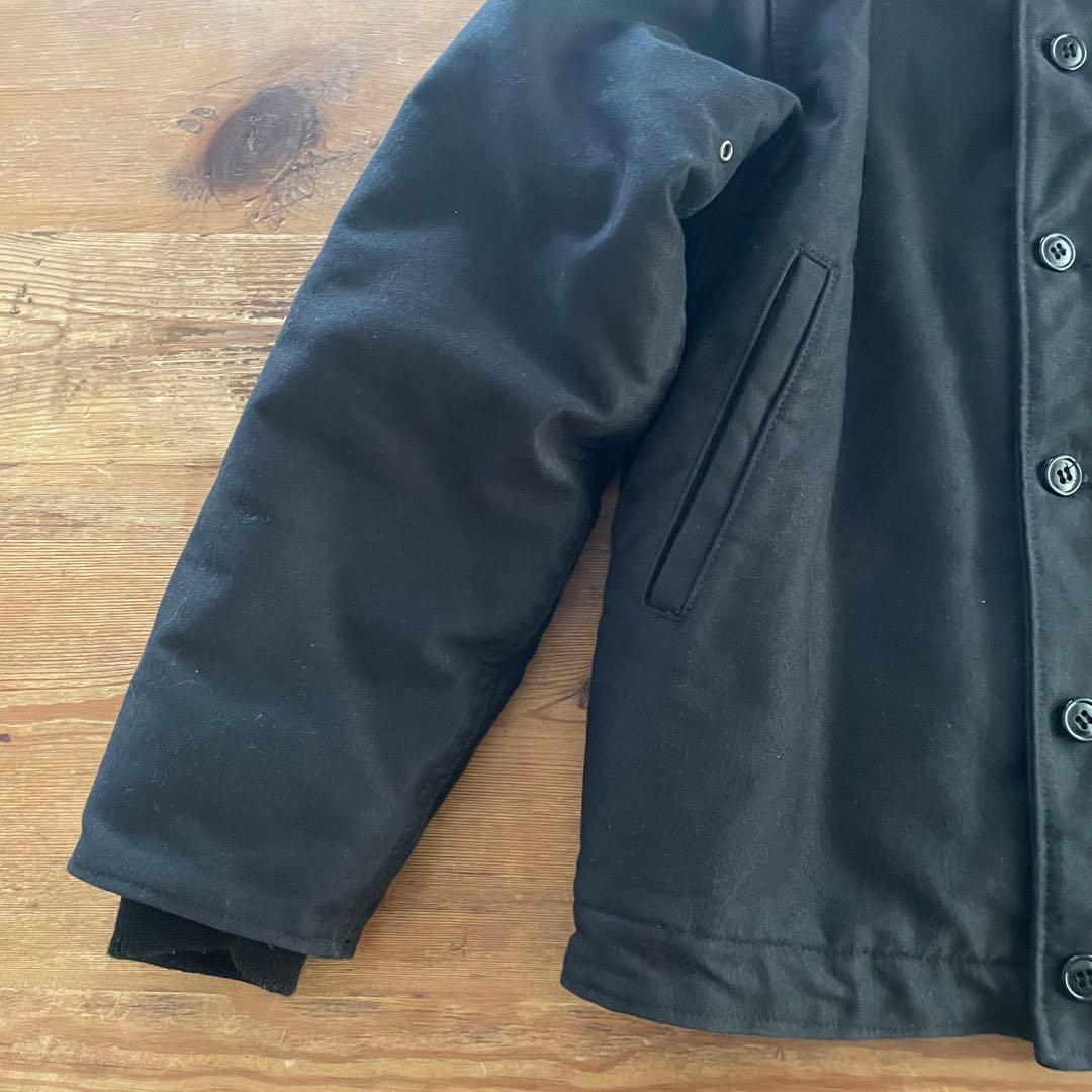 ヒューストン N-1デッキジャケット ブラック SIZE36 美品