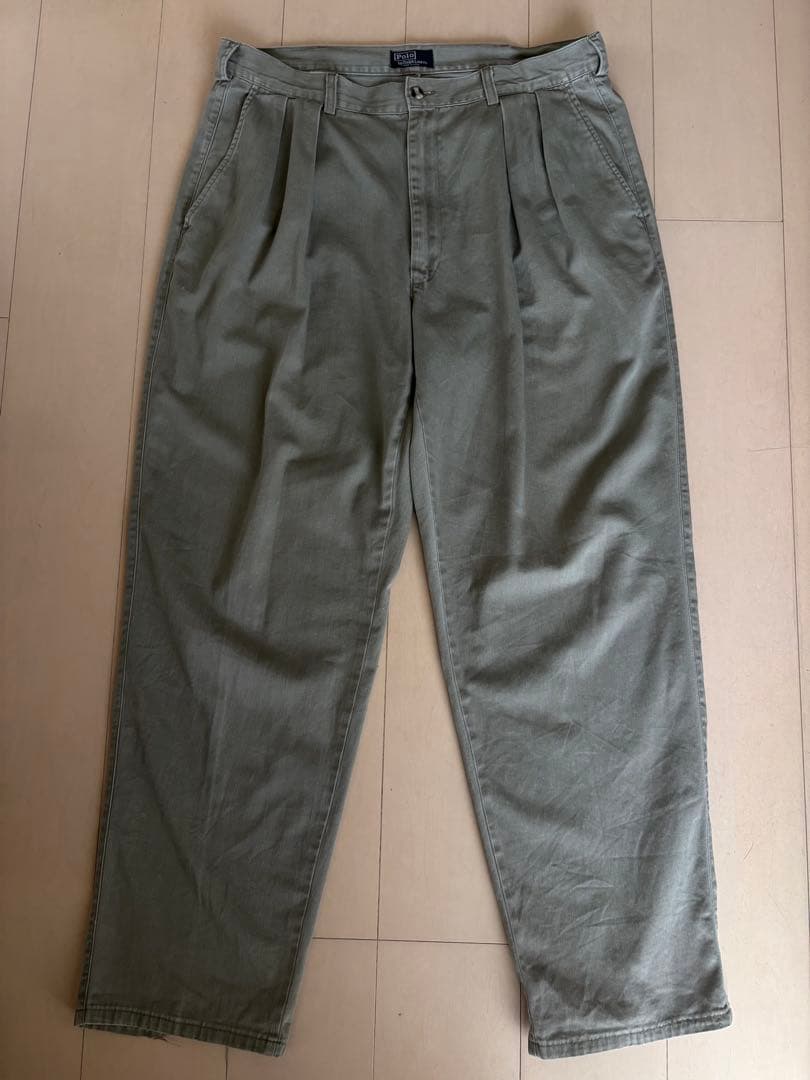 80s~90s USA製 ラルフローレンポロチノ カーキ オリーブ