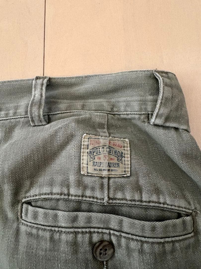 80s~90s USA製 ラルフローレンポロチノ カーキ オリーブ