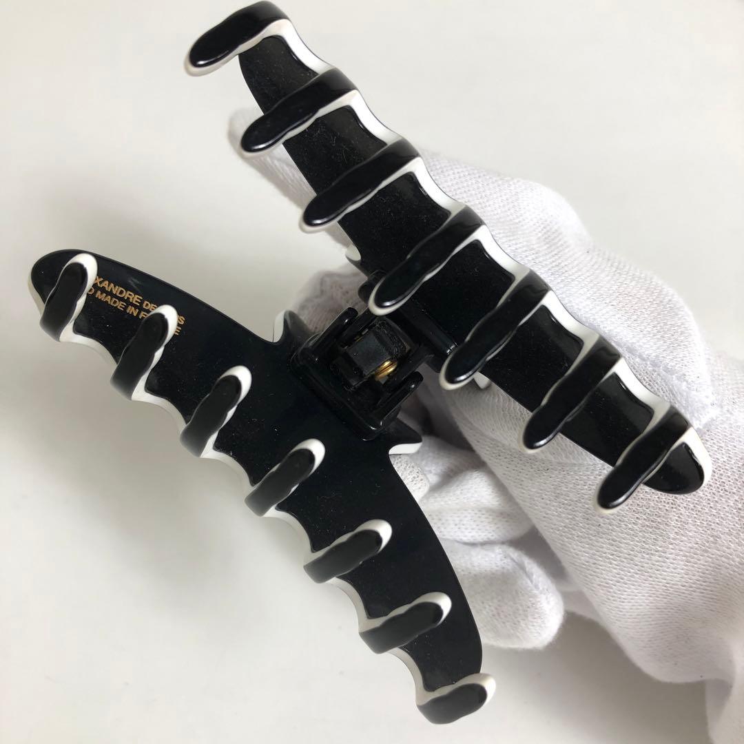 ★1E431 アレクサンドル ドゥ パリ ヘアアクセ クリップ ブラック 黒