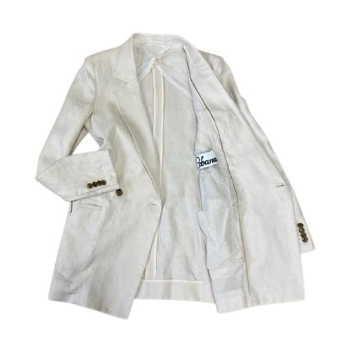 Cabana カバナ リネンジャケット テーラードジャケット シルク混 36