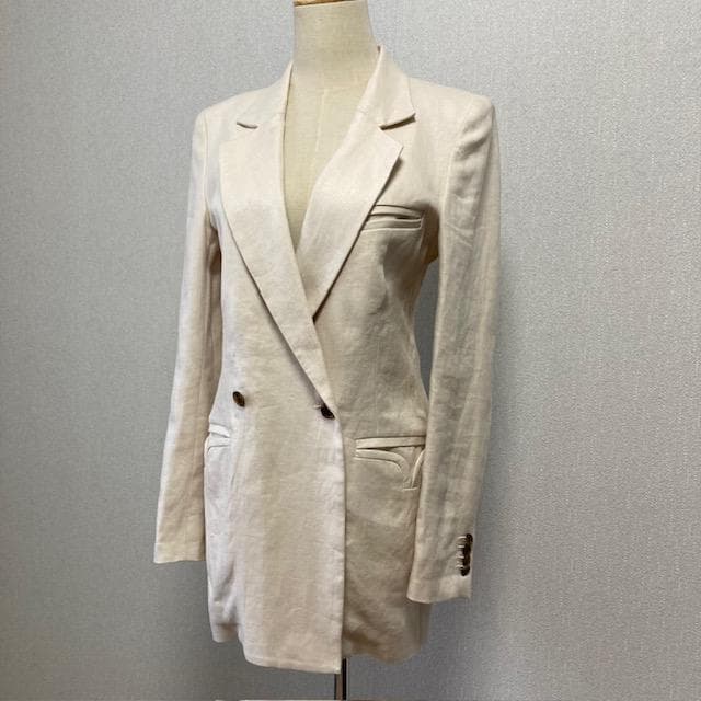 Cabana カバナ リネンジャケット テーラードジャケット シルク混 36