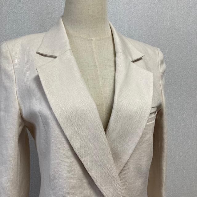 Cabana カバナ リネンジャケット テーラードジャケット シルク混 36