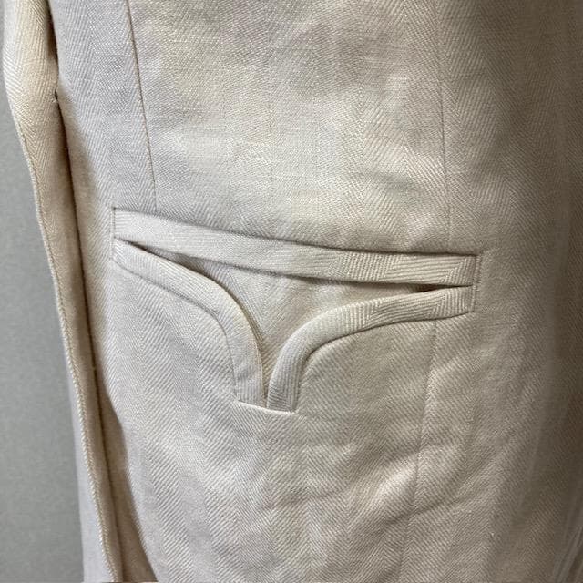 Cabana カバナ リネンジャケット テーラードジャケット シルク混 36