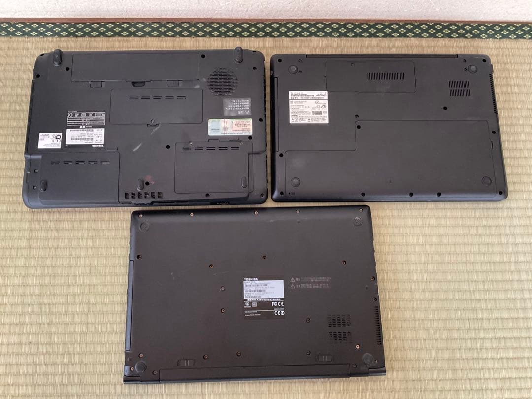 ノートパソコン　3台　HDD無し