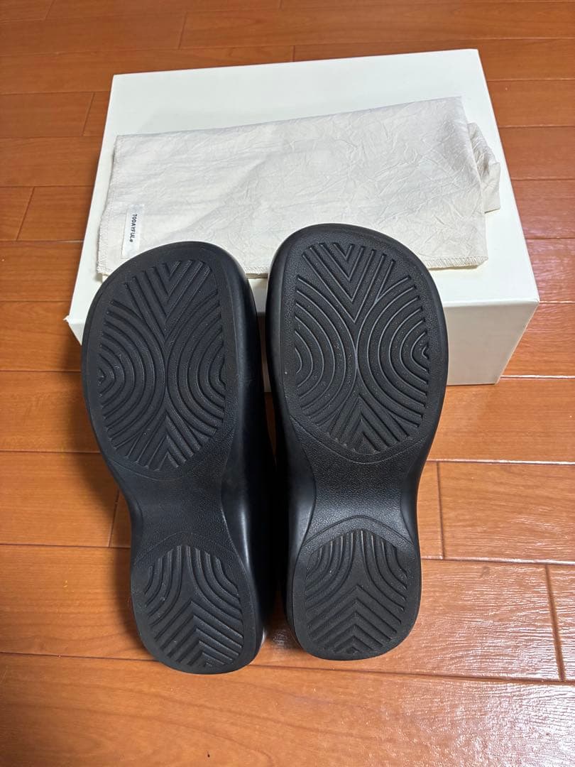 todayful Volume Sole Sabot ブラック 37