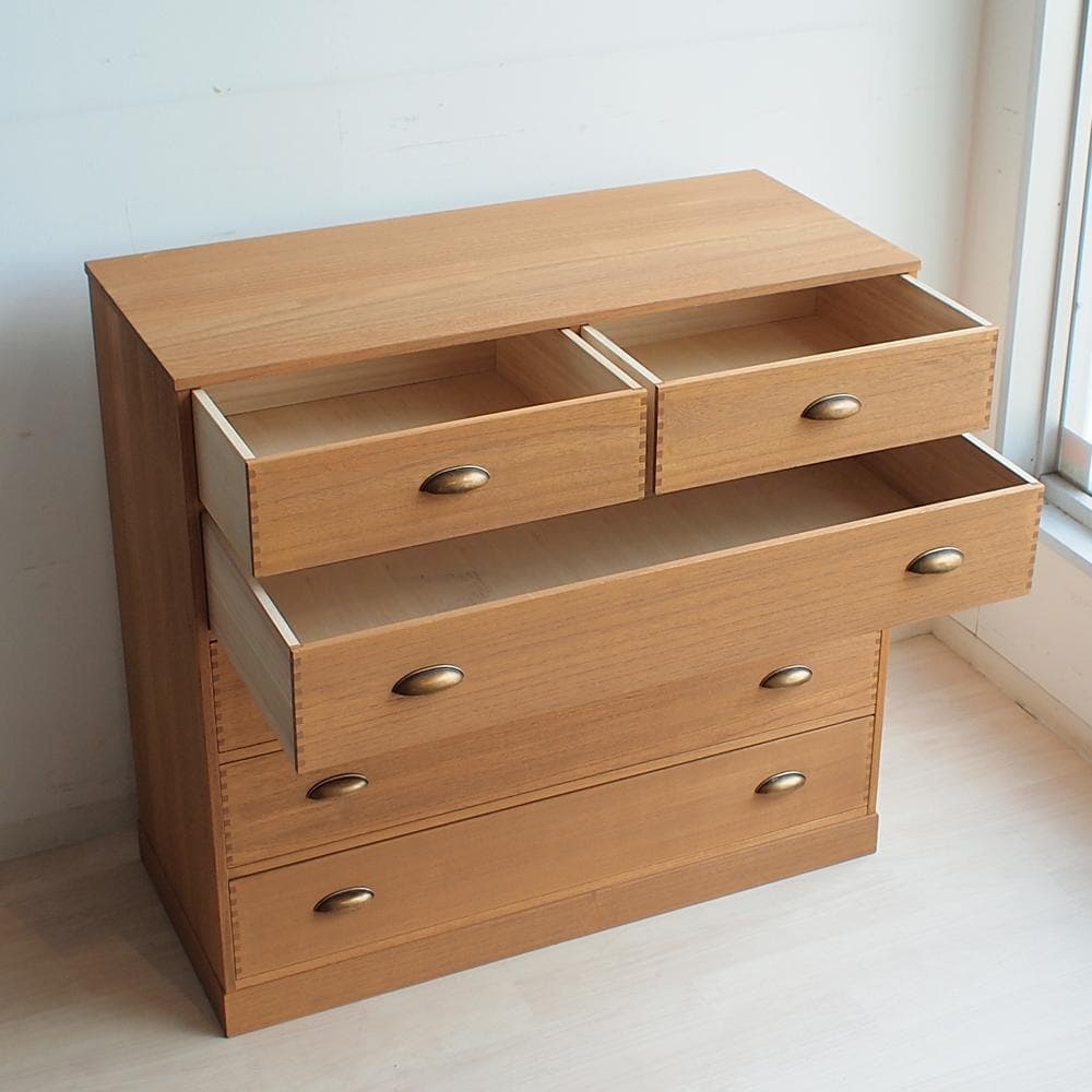 株式会社マーゼルン 総桐チェスト クローバー 100cm オイル仕上げ