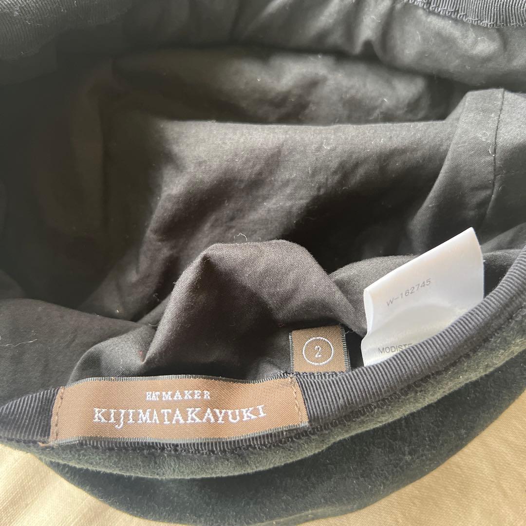 キジマタカユキ★やぎ革スウェードキャスケット★マリンキャップ　黒