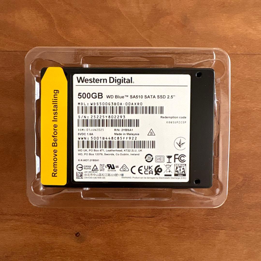 WD blue 2.5インチ SATA SSD SA510 500GB